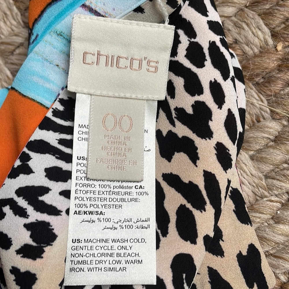 Chicos Reversible Floral-Animal Dress - Picture 6 of 9